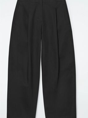 COS Black Barrel-leg Chinos
